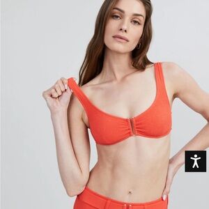 SOLID & STRIPED Orange Bikini Top